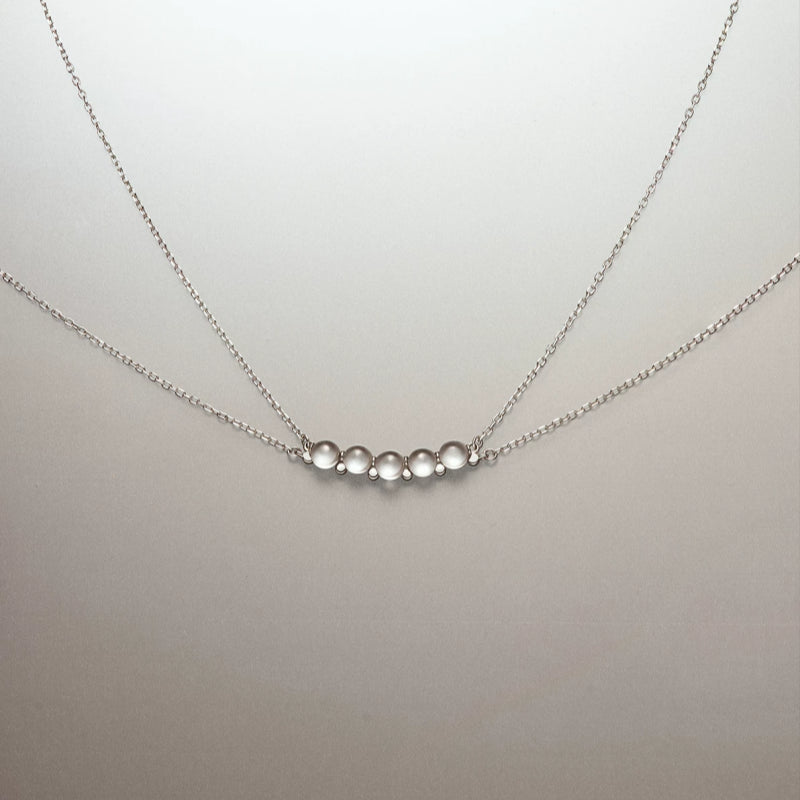 Natural Clear Quartz Bar Necklace · Purify & Attract Positive Vibes