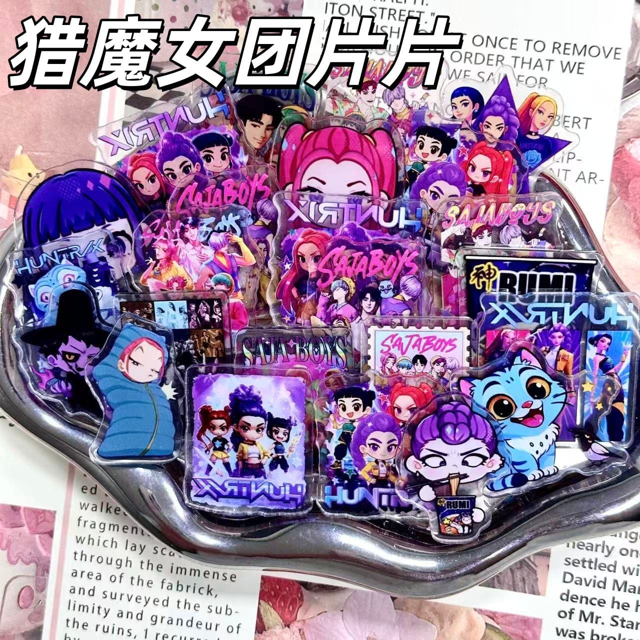 K-pop Demon Hunter 6cm Acrylic Charms for DIY match game-open in live