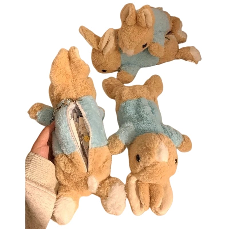 Furry Rabbit Pencil Bag Makeup Bag