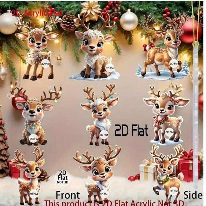 Christmas reindeer ornament match game -open in live
