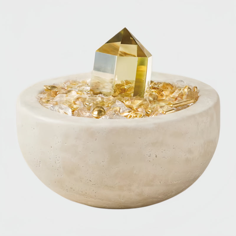 Natural Citrine Treasure Bowl - Wealth Attraction