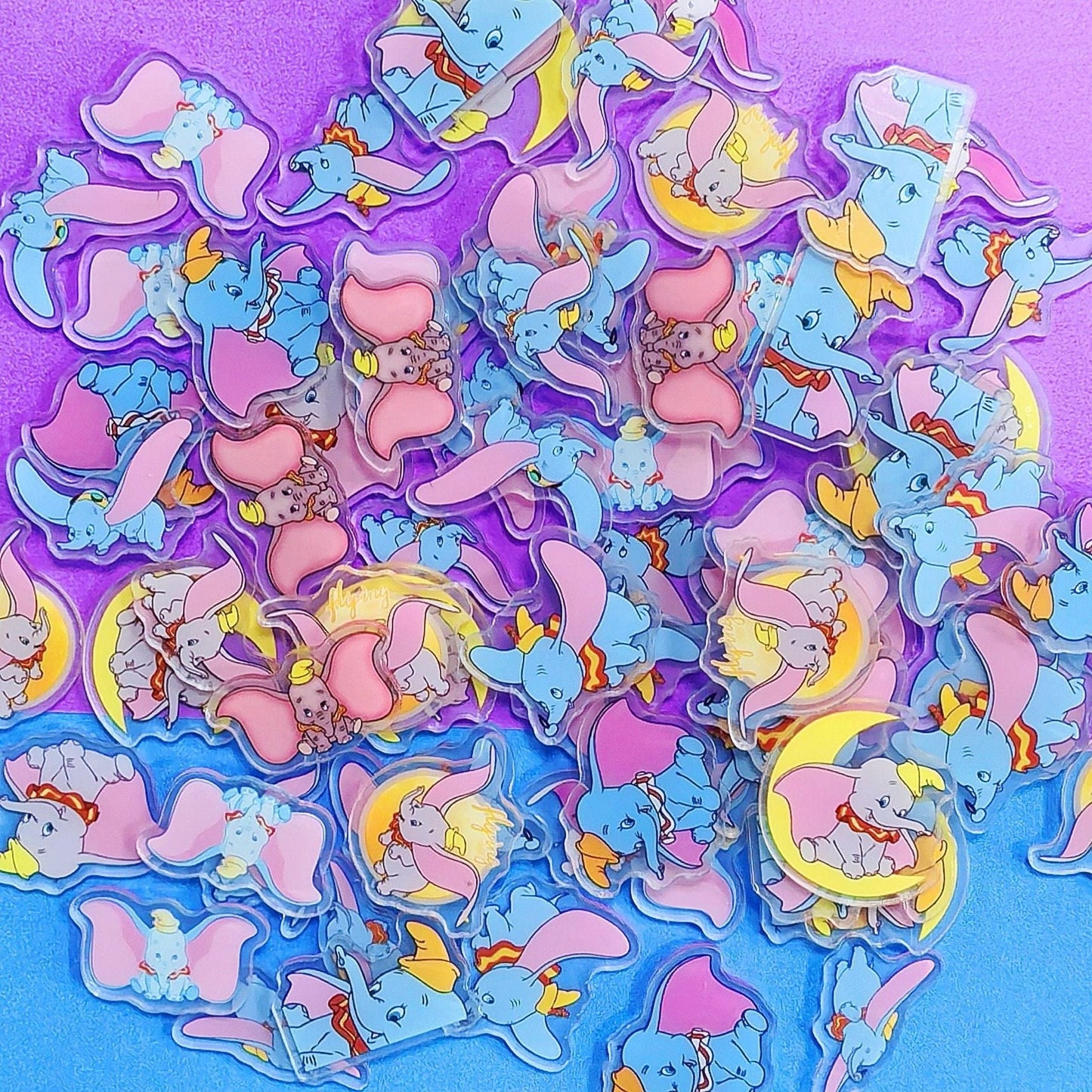 Cute Elephant 4cm Acrylic Charms for DIY match game-open in live