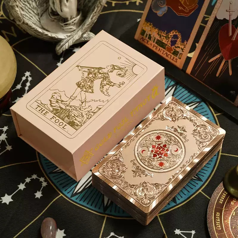 Rose Gold Gold Foil Tarot Deck