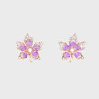 Boucles d'oreilles en cristal naturel « Érable paisible »