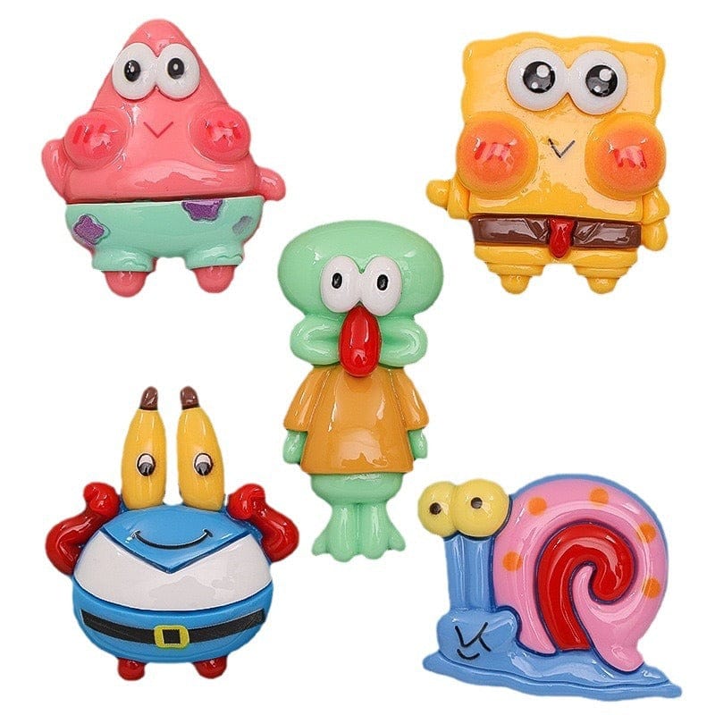 5pcs SpongeBob Charms