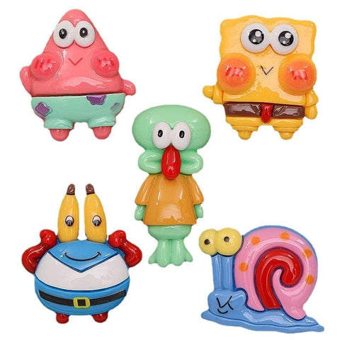 5pcs SpongeBob Charms