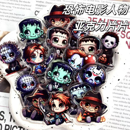 Halloween Characters 4cm Acrylic Charms for DIY match game-open in live
