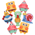 5pcs SpongeBob Charms