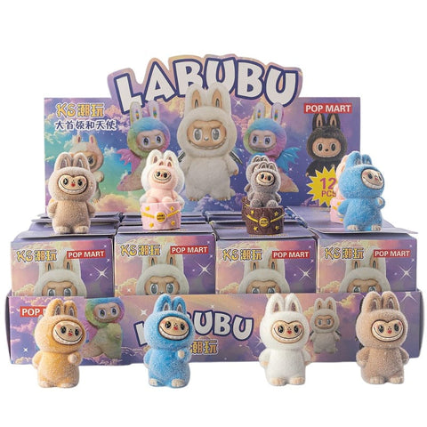 12pcs/Full Box Mini Furry Labubu Blind Box