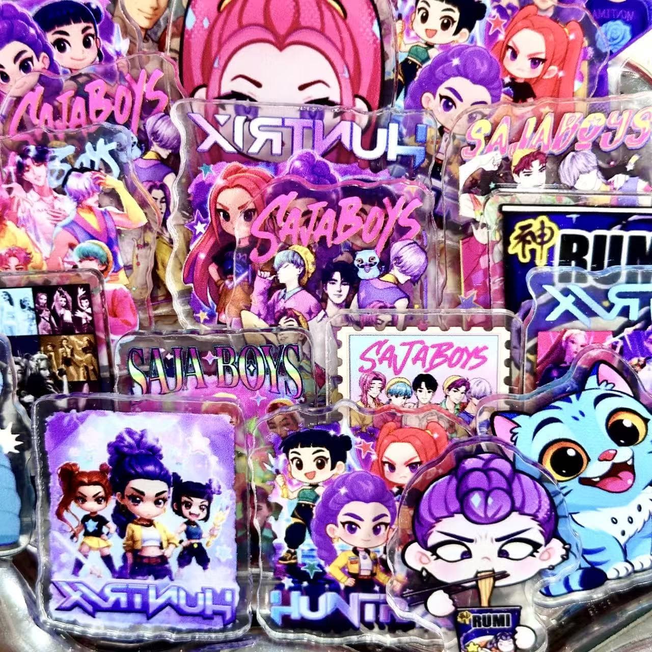 K-pop Demon Hunter 6cm Acrylic Charms for DIY match game-open in live