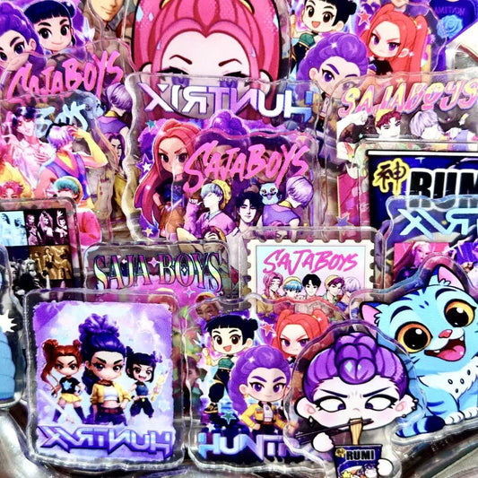 K-pop Demon Hunter 6cm Acrylic Charms for DIY match game-open in live