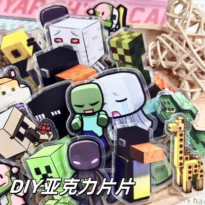 Minecraft 4cm Acrylic Charms for DIY match game-open in live