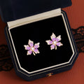 Boucles d'oreilles en cristal naturel « Érable paisible »