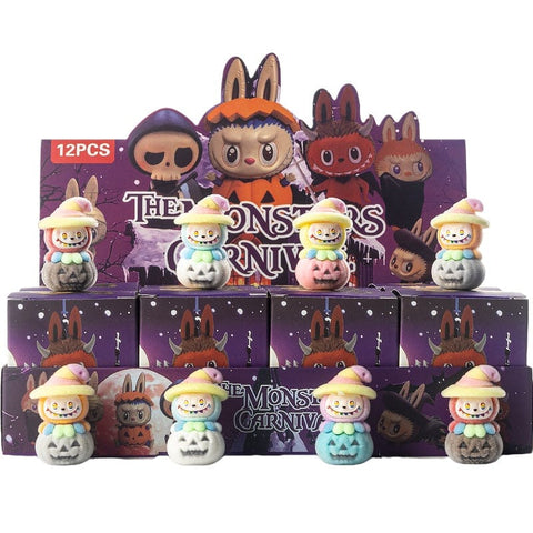 12pcs/Full Box Mini Furry Labubu Blind Box