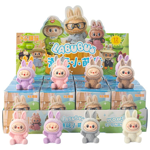 12pcs/Full Box Mini Furry Labubu Blind Box