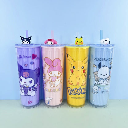 Double Layers Plastic Cups