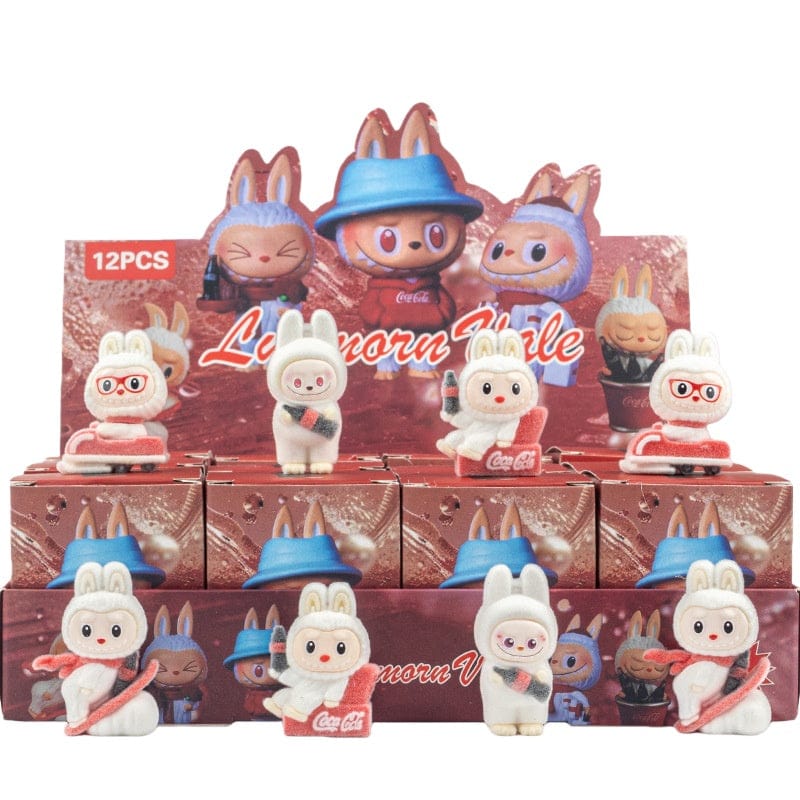 12pcs/Full Box Mini Furry Labubu Blind Box