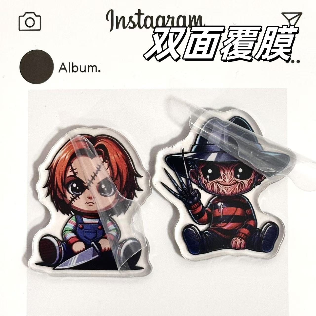 Halloween Characters 4cm Acrylic Charms for DIY match game-open in live