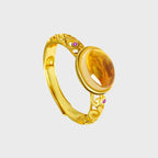Bague en Citrine Naturelle "Golden Fortune Energy"
