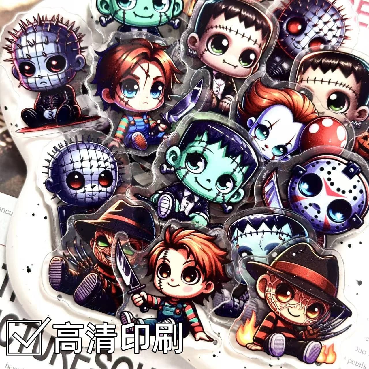 Halloween Characters 4cm Acrylic Charms for DIY match game-open in live