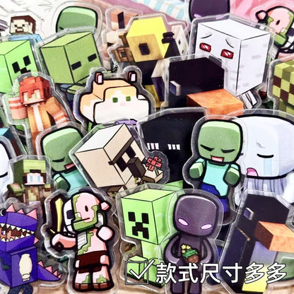 Minecraft 4cm Acrylic Charms for DIY match game-open in live