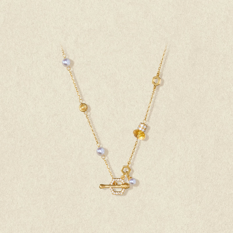 Citrine Honey Jar Necklace – Sweet Abundance & Confidence