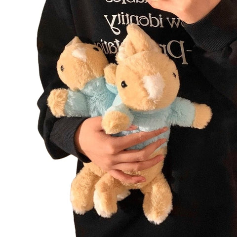 Furry Rabbit Pencil Bag Makeup Bag