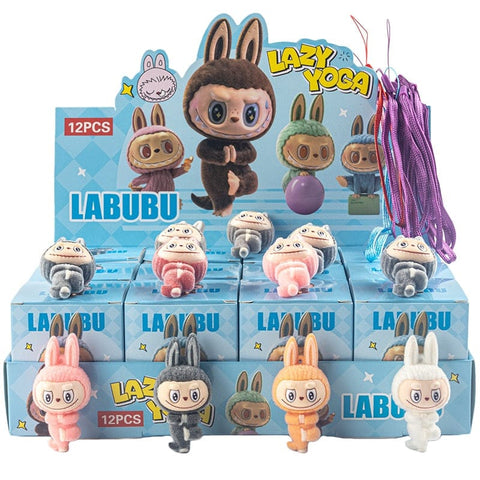 12pcs/Full Box Mini Furry Labubu Blind Box