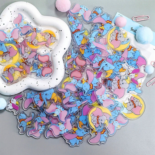 Cute Elephant 8cm Acrylic Charms for DIY match game-open in live