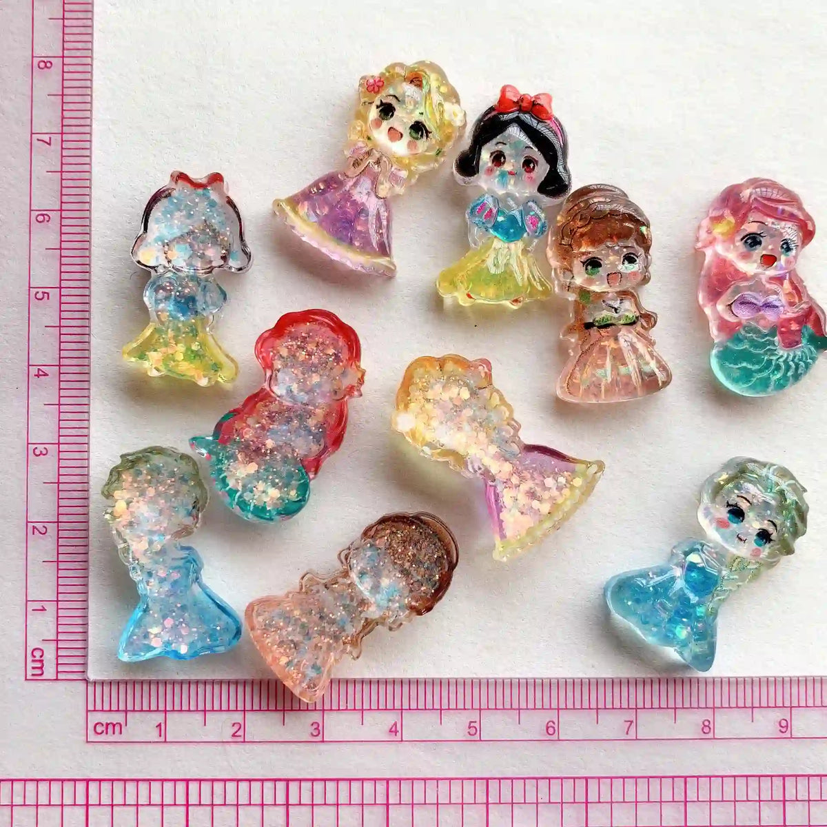 10pcs Disney Princess Charms