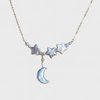 Collier Lune & Étoile en Perles Baroques d'Eau Douce Naturelles - Vise Grand, Reste Doux