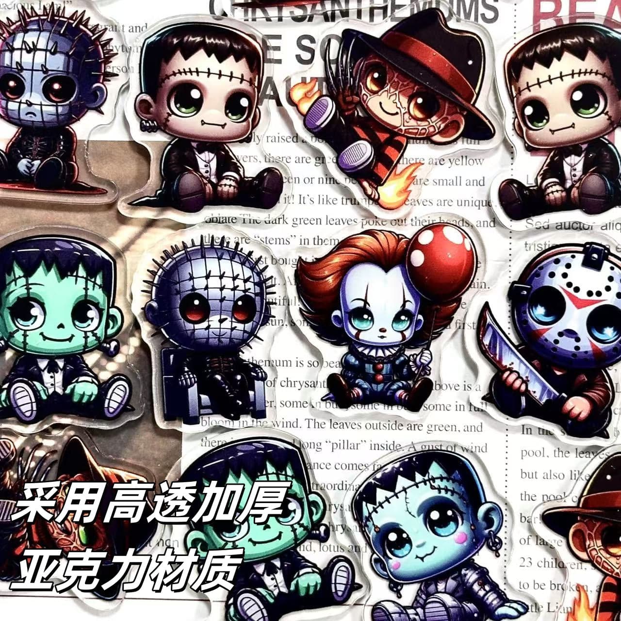 Halloween Characters 4cm Acrylic Charms for DIY match game-open in live