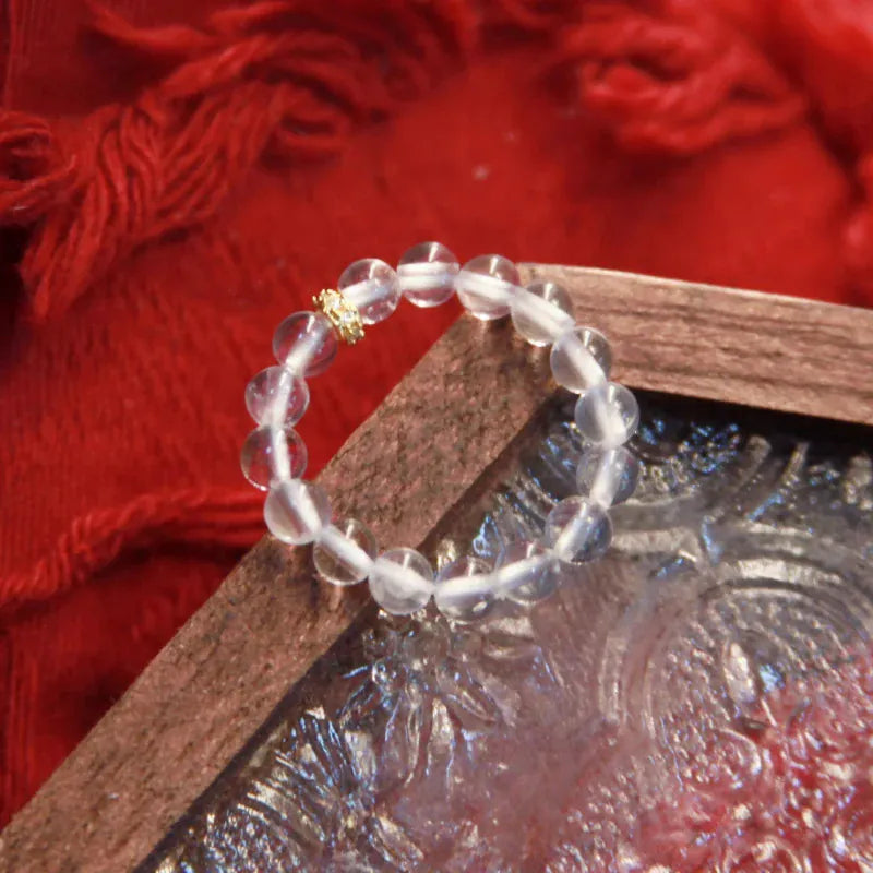 Natural Clear Quartz Power Luck Ring