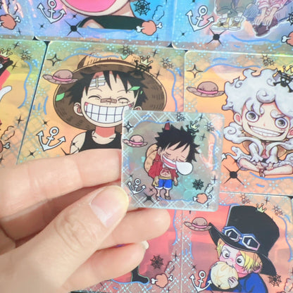 One Piece Square 4cm Acrylic Charms for DIY match game-open in live