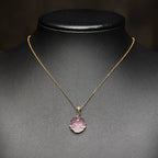 Collier Renard à Neuf Queues en Quartz Rose – Attire l'Amour, Accroît le Charme, Ouvre le Cœur