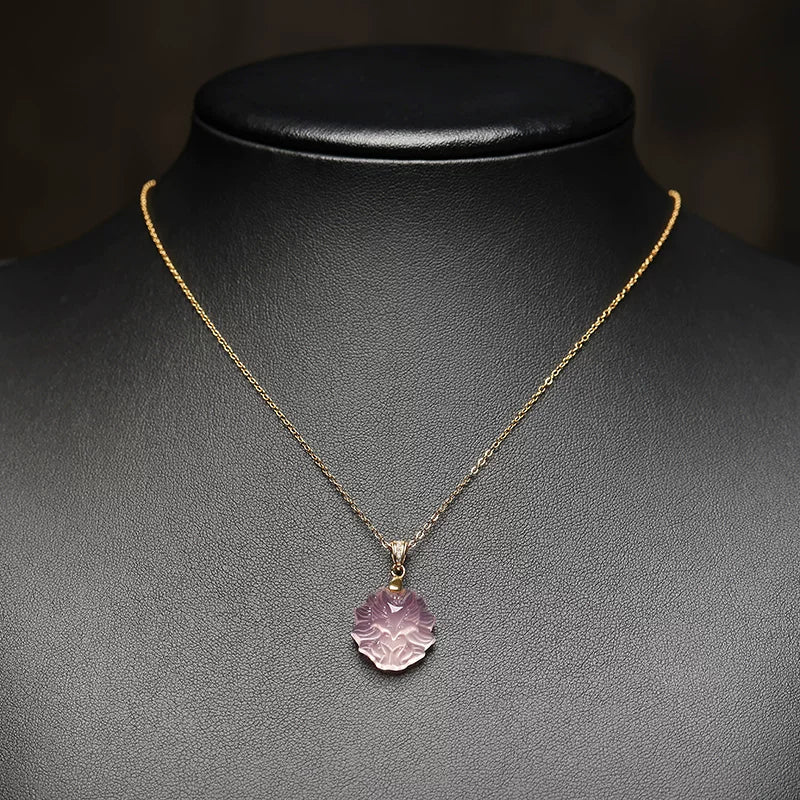 Rose Quartz Nine-Tailed Fox Necklace– Attract Love, Boost Charm, Open Heart