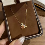Collier Abeille Délicate en Citrine – Attraction de la Richesse & Douce Carrière