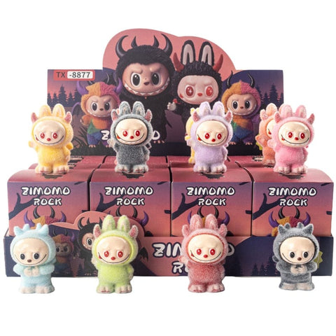 12pcs/Full Box Mini Furry Labubu Blind Box
