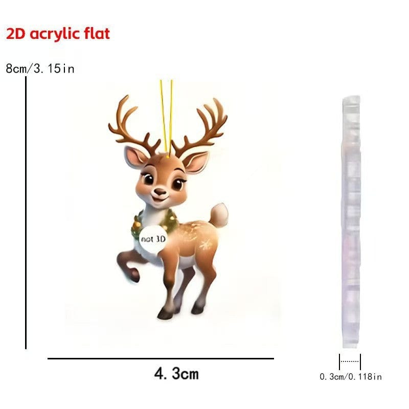 Christmas reindeer ornament double game -open in live