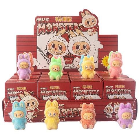 12pcs/Full Box Mini Furry Labubu Blind Box