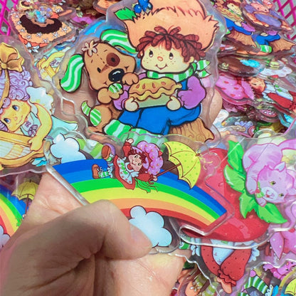 Strawberry Cake Girl 8cm Acrylic Charms for DIY match game-open in live