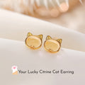 Boucles d'oreilles en citrine naturelle Joyful Purr
