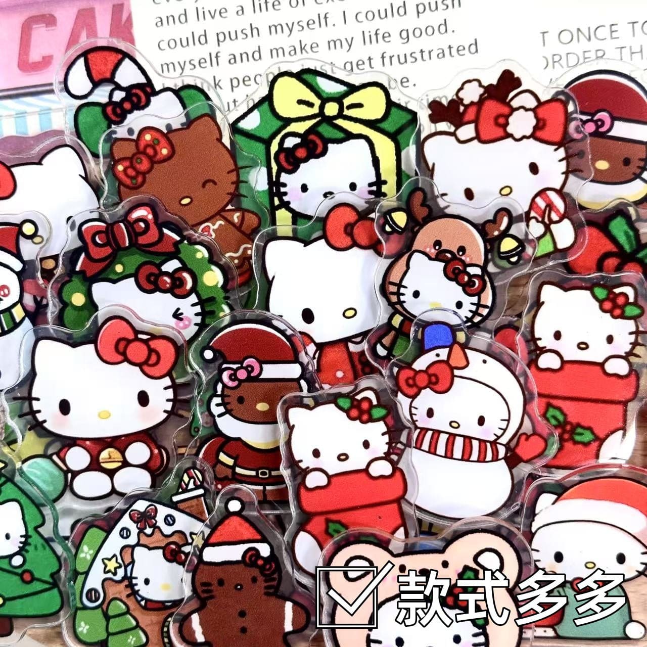 Hello Kitty 4cm Acrylic Charms for DIY match game-open in live