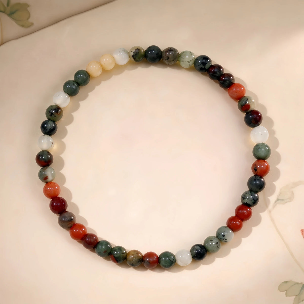 Bracelet tressé floral fait main