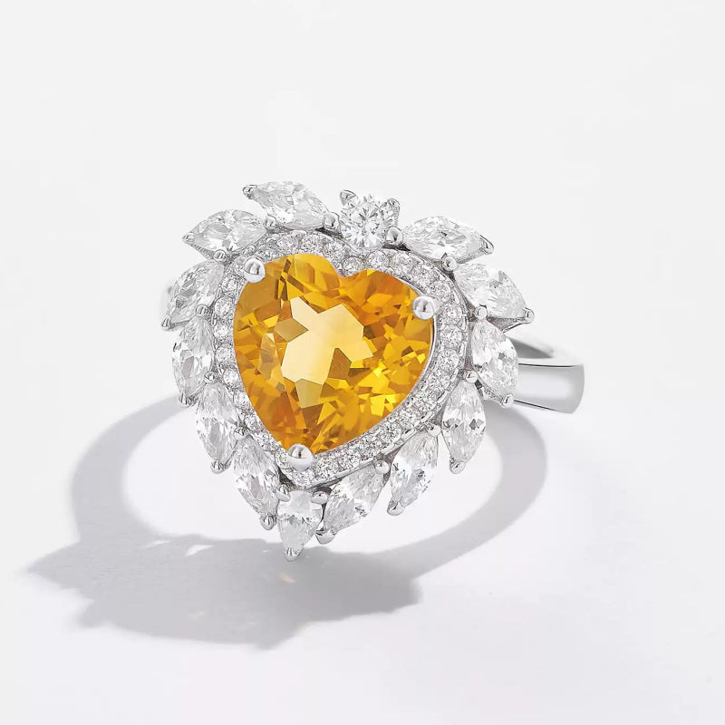 Collier Cœur Étincelant en Cristal Naturel