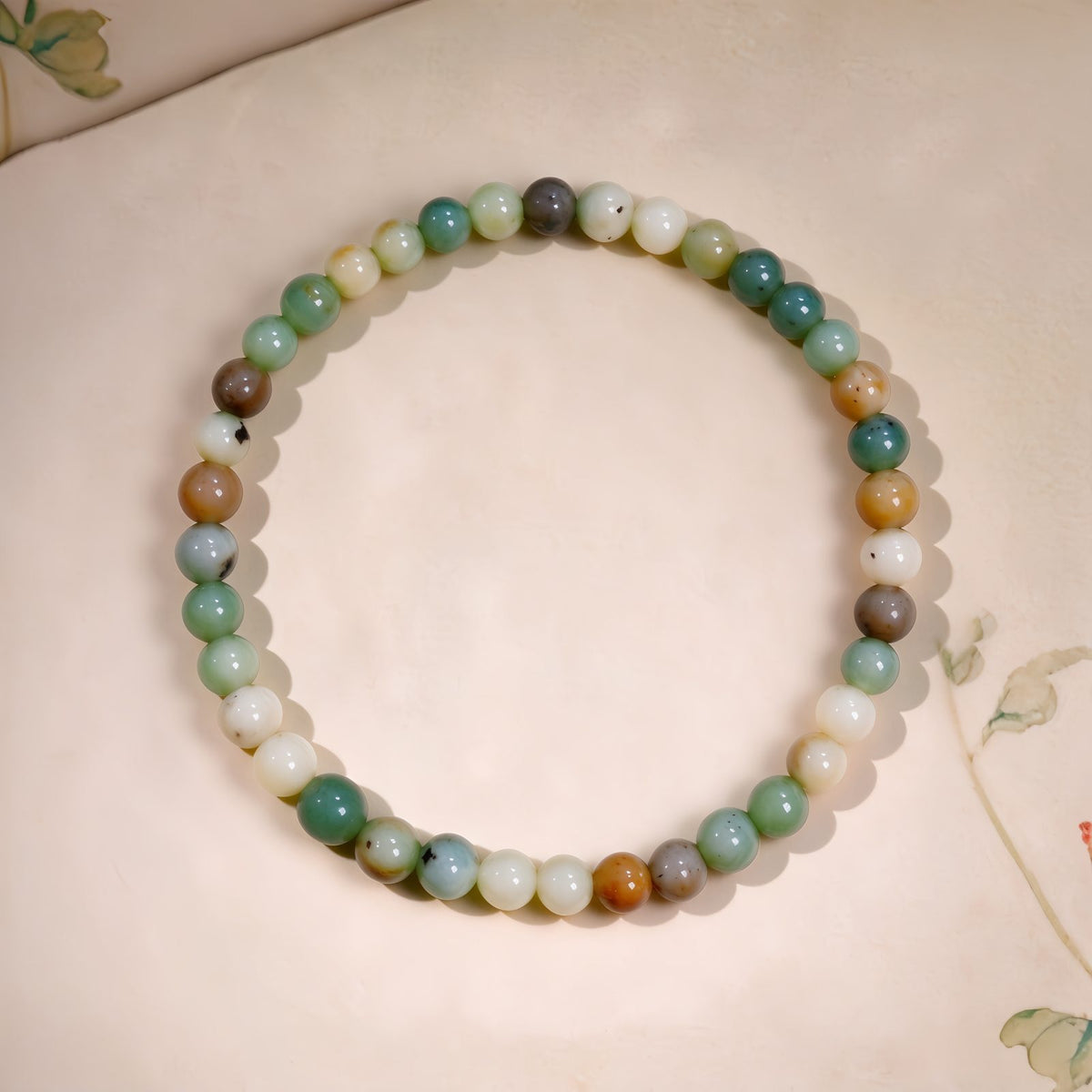 Bracelet tressé floral fait main