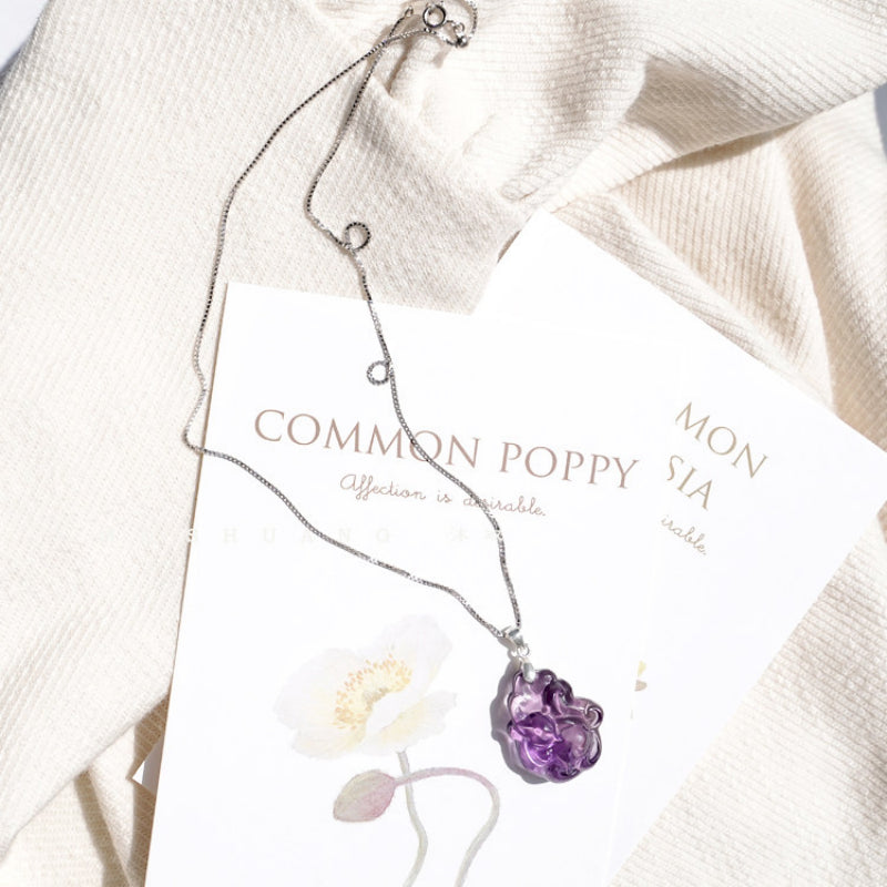 Natural Amethyst Fox Necklace – Open Wisdom, Attract Benefactors, Cute Guardian for Neck & Spirit