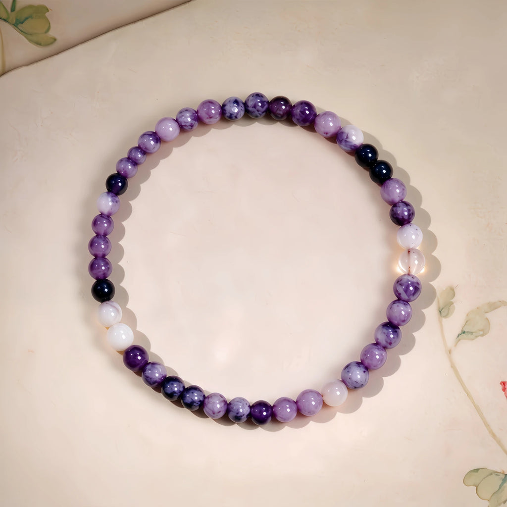 Bracelet tressé floral fait main
