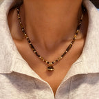 Natural Tiger Eye Stone Necklace, Cosmic Planet High-End Sense Chain