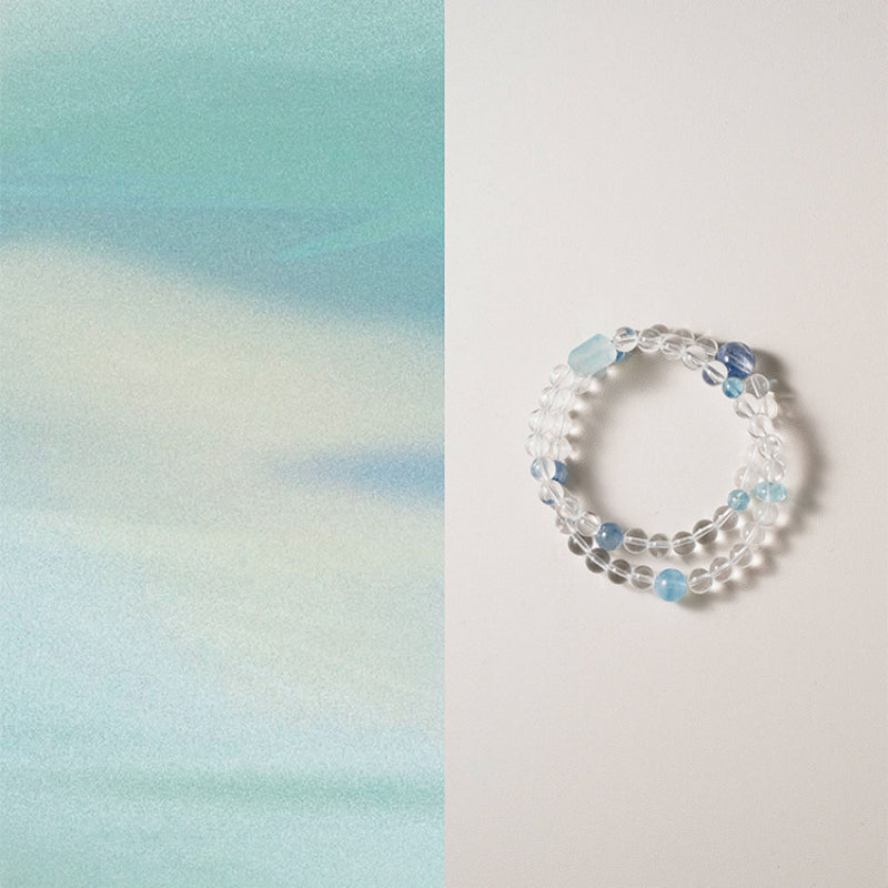 Natural Crystal Energy Bracelet — Choose Metal/Wood/Water/Fire/Earth, Smooth Days Ahead
